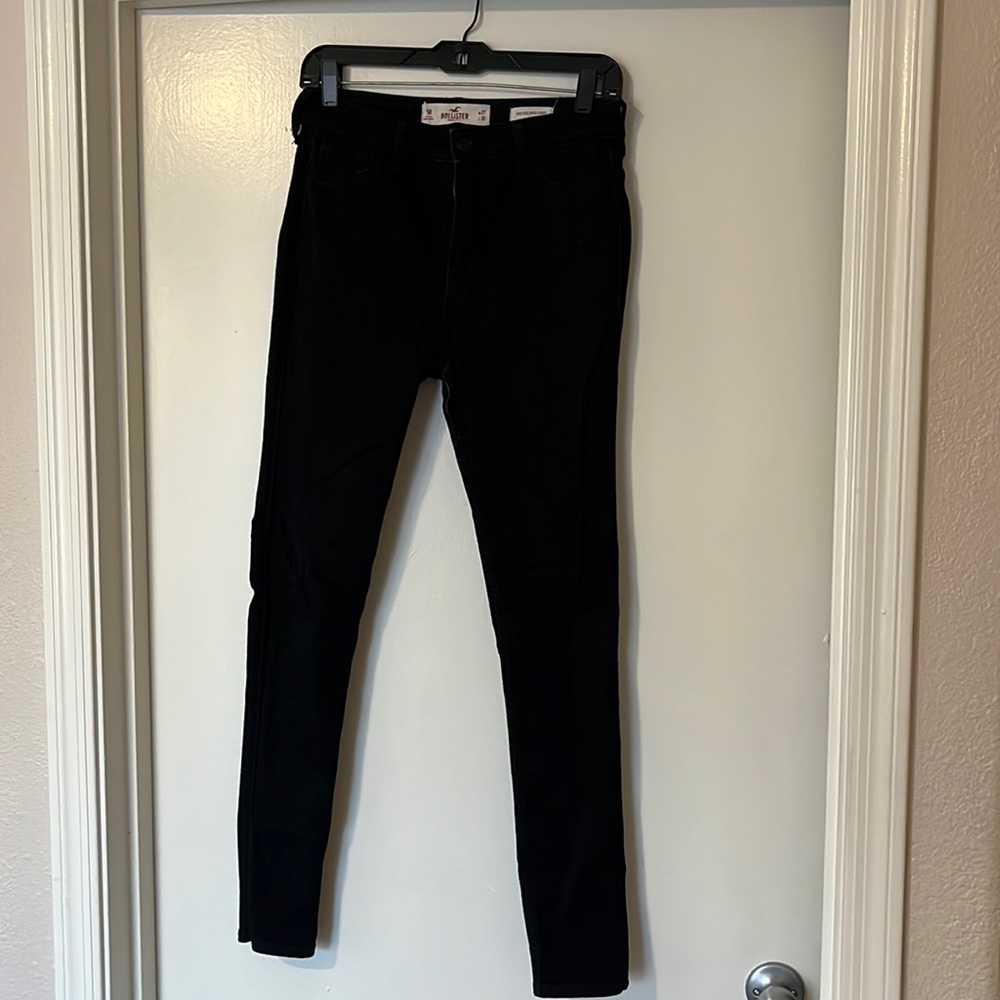Hollister high rise super skinny black denim